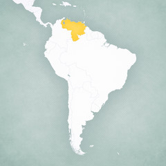 Map of South America - Venezuela