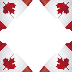 frame with flags of canada