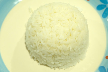 dish full of rice close up