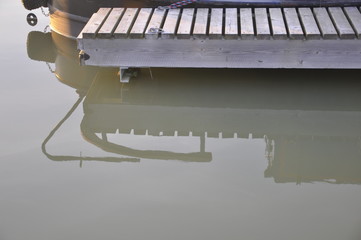 marina pontoon reflection