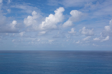Clouds over the ocean in the Bahamas