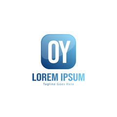 Initial OY logo template with modern frame. Minimalist OY letter logo vector illustration