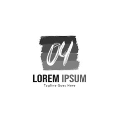 Initial OY logo template with modern frame. Minimalist OY letter logo vector illustration