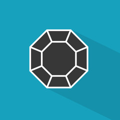 Fototapeta premium black diamond icon- vector illustration