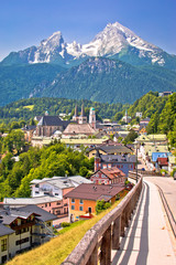 Fototapeta premium Town of Berchtesgaden and Alpine landscape view