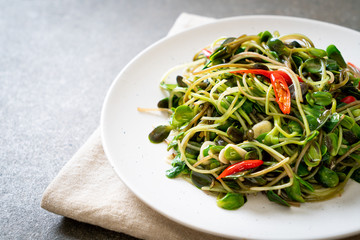 Fried Sunflower Sprout with Oyster Sauce