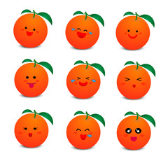 Cute orange with smiley face