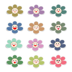 Cute paper flowers with a smiley face