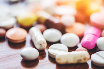 Pills and capsules, social issue, medicine and the pharmaceutical industry