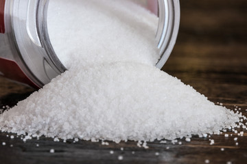 Alum Crystals Spilled from a Jar
