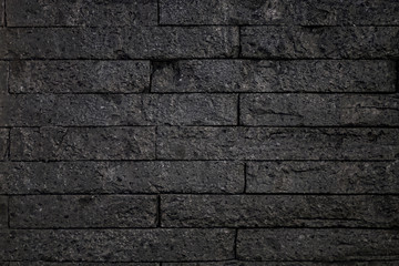 black brick wall, brickwork background for design