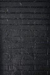 black brick wall, brickwork background for design