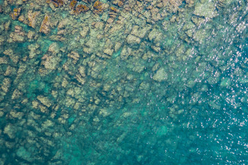 Rocky stones in the sea