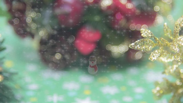 クリスマスイメージ  サンタと雪だるま