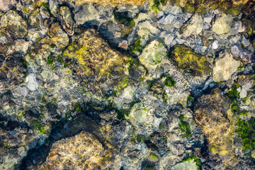 Rocky stones in the sea