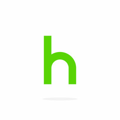 Vector Logo Letter H Round Sans Serif Lowercase