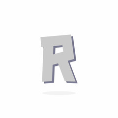 Vector Logo Letter R Stone Rock