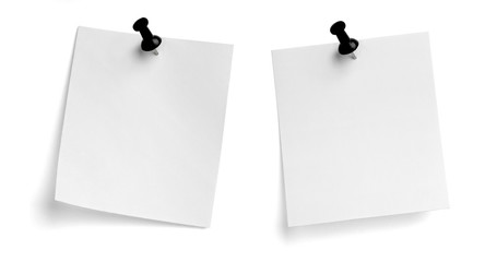 note paper push pin message red white black