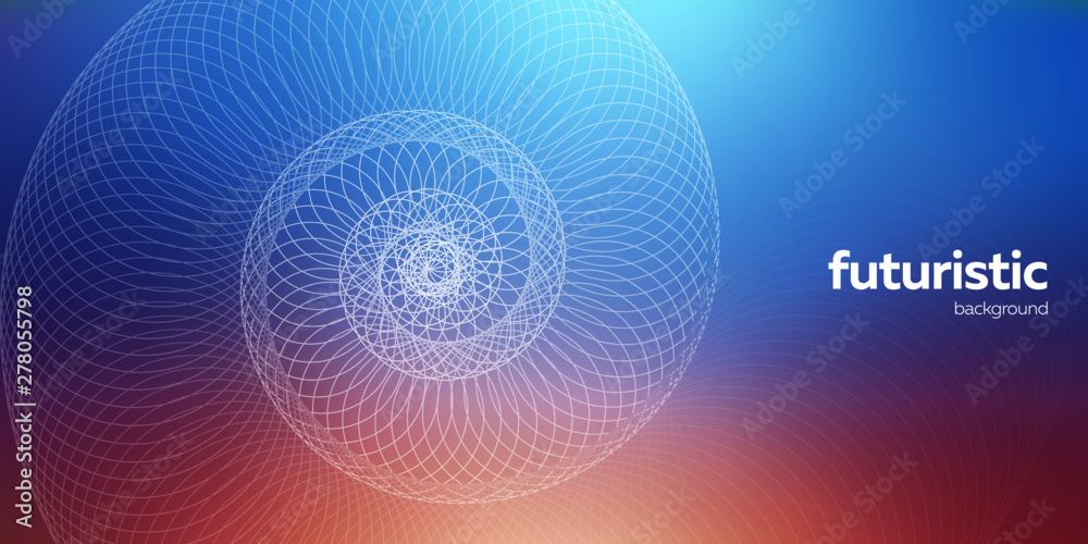 Wall mural abstract spiral colorful background with mild gamma for web and print. can be used for presentation 