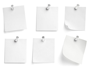 note paper push pin message red white black