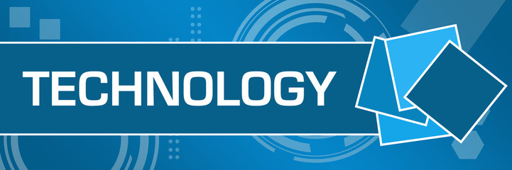 Technology Background Squares Texture Blue 