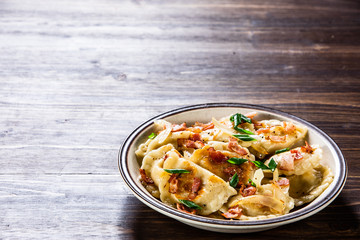 Dumplings - cheese noodles with bacon