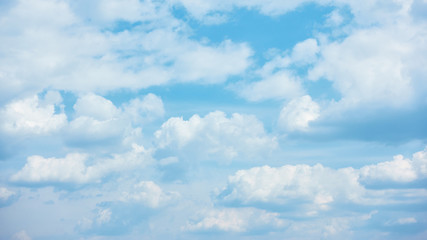 Naklejka na ściany i meble Heap clouds - panoramic cloudscape