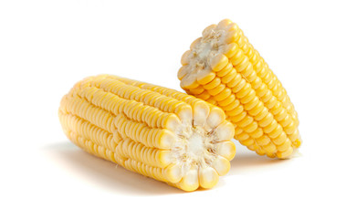 Corn isolated on white background.