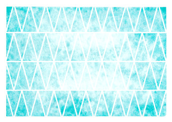 Seamless watercolor minty teal triangles pattern