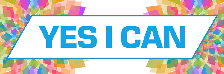 Yes I Can Colorful Circular Floral Left Right 