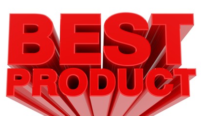 BEST PRODUCT word on white background 3d rendering