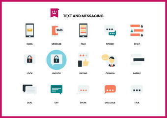 Fototapeta premium Text icons set for business