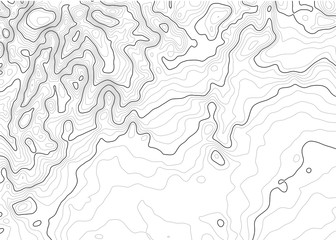 Contour topo map in black/white  © Lina