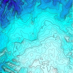 Blue topographical map with contour lines © Lina