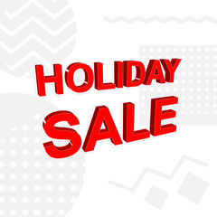 Advertising Banner or Poster with HOLIDAY SALE Text