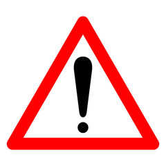 Warning Symbol Sign Isolate On White Background,Vector Illustration EPS.10
