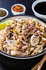 Pad thai - grilled meat and noodles