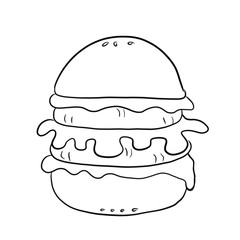 illustration of hamburger