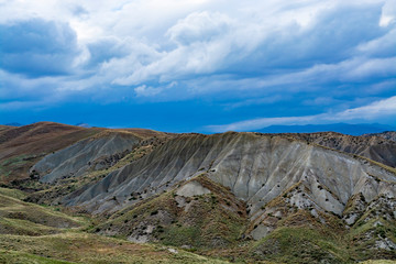 Landscape with mountain range on Sicily island, South of Italy