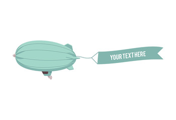Vector vintage dirigible airship blimp sketch icon © sabelskaya