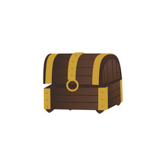 vector opened treasure chest full of golden coins