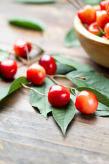 Juicy fresh tasty berries ripe cherries.