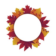 Autumn banner with circle