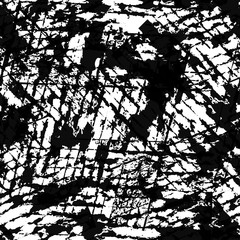 Grunge black white vector seamless background.