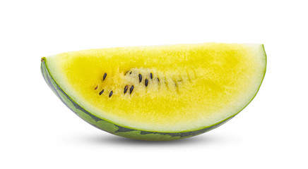 yellow watermelon isolated on white background