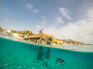 Fototapeta premium Views around the small Caribbean island of Curacao