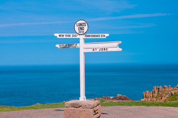 Panneau land's end Paysage Marin  Royaumes-Unis