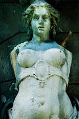 The goddess of love Aphrodite (Venus) Fragment of ancient statue.