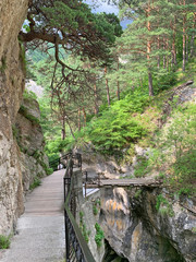 Fiagdon, Russia, North Ossetia, landscape of Fiagdon