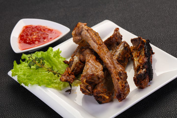 Roasted pork ribs